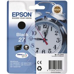 Epson Clock 27 DURABrite Ultra Ink, Ink Cartridge, Black Single Pack, C13T27014010